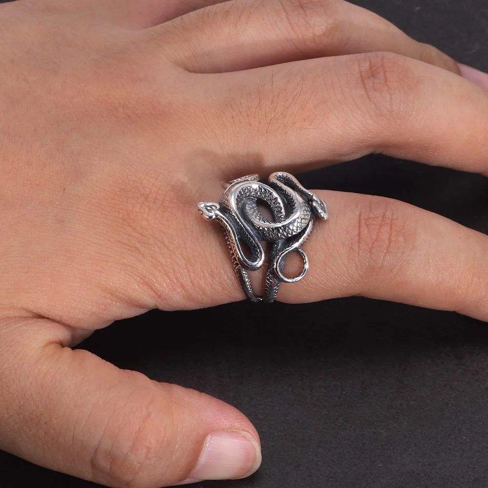 925 Sterling Silver Snake Ring