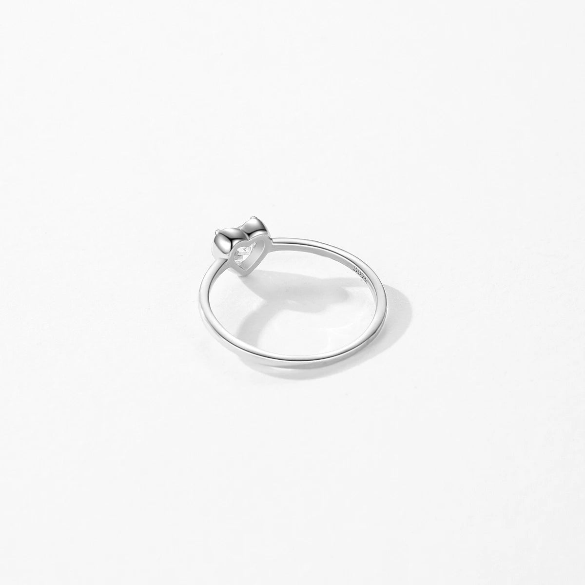 925 Sterling Silver Heart Zirconia Ring