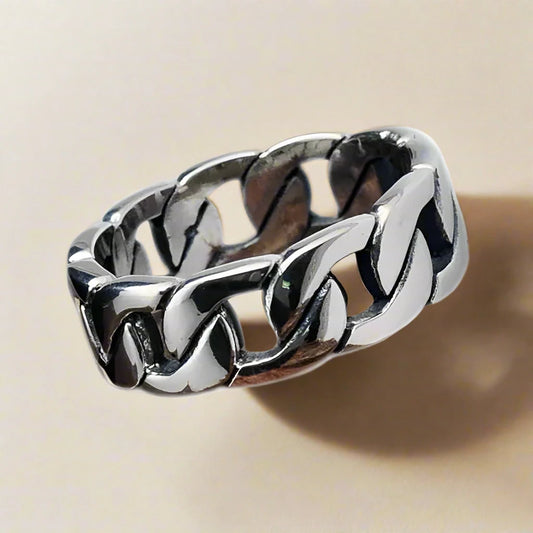 925 Sterling Silver Curb Style Ring