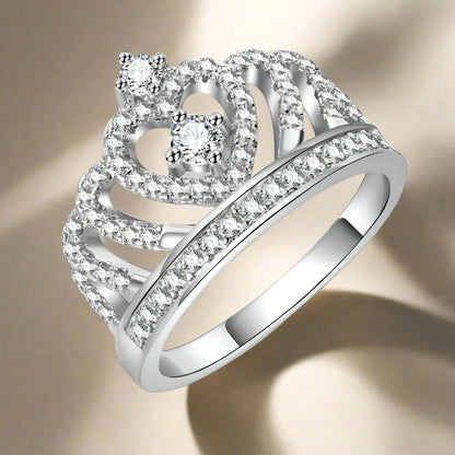 Crown Zirconia Ring (Gold, Rose, Silver)