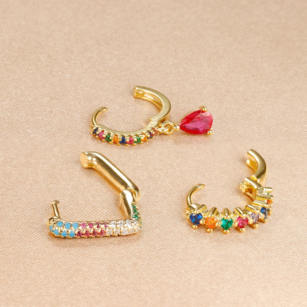 3PCS CZ Earrings Sets