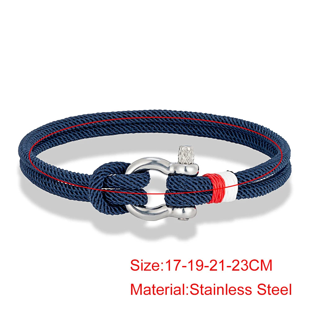 Multi Color Choice Braided Rope Bracelet (Stainless Steel Clasp)