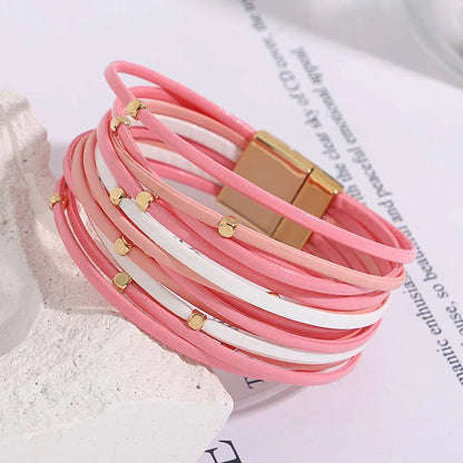 Multilayer Leather Bracelet (12 Color Choice)