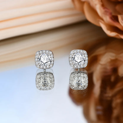 1.0ct Moissanite Earrings 925 Sterling Silver (3 Colors)