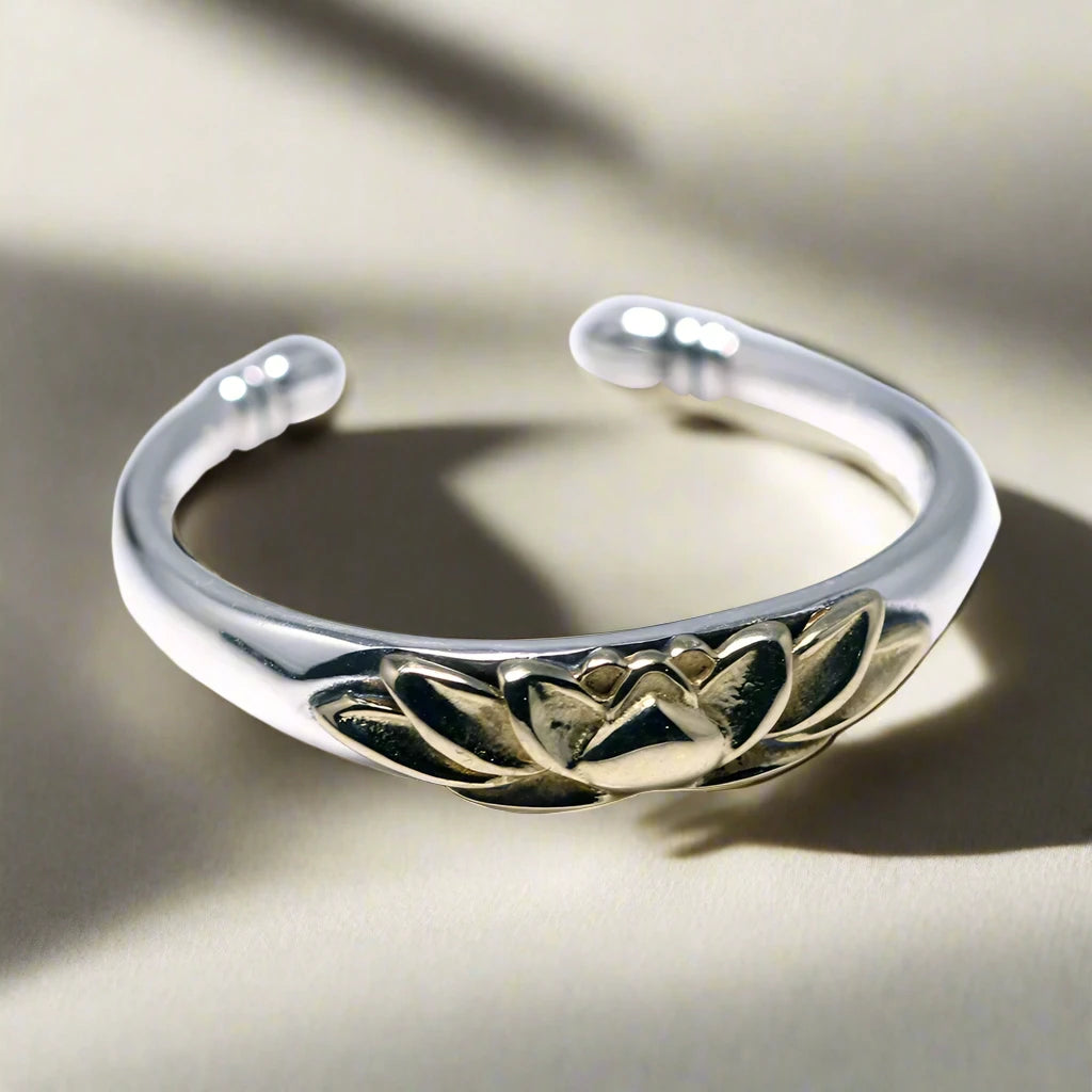 925 Sterling Silver Lotus Rings