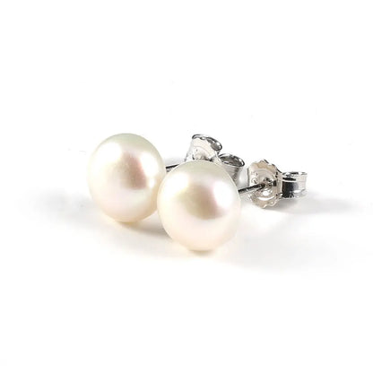 Genuine Natural Freshwater Pearl Stud Earrings