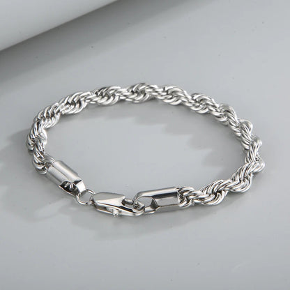 4-8mm Stainless Steel Rope Bracelets