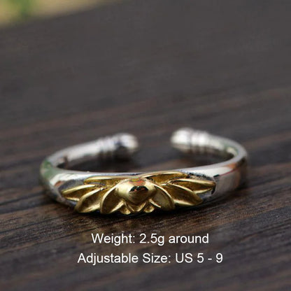 925 Sterling Silver Lotus Rings