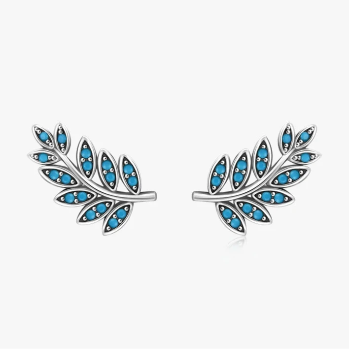 Piuma di Turchese - Stud Earrings