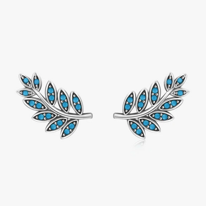 Piuma di Turchese - Stud Earrings