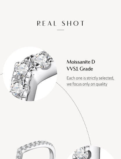 Moissanite 925 Sterling Silver