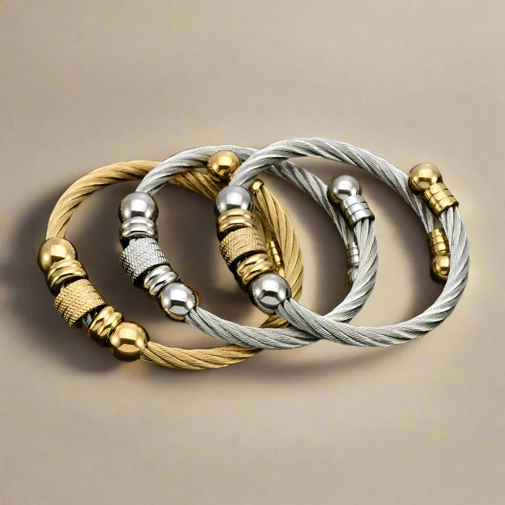 Stainless Steel Open Bangles