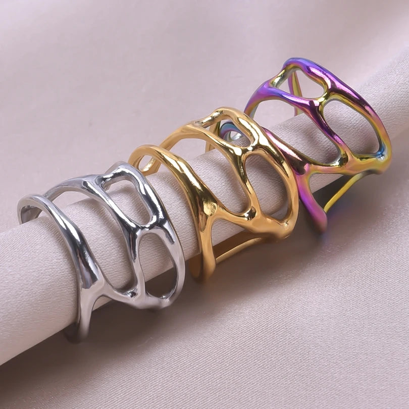 Stainless Steel Chunky Open Rings (Many Various Styles)