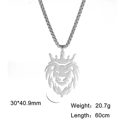 Stainless Lion & Wolf Head Pendent Necklaces (29 Designs!)