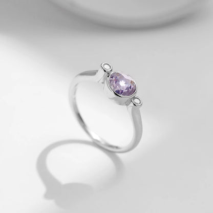 925 Sterling Silver Round Purple Rose Cut (2 Styles)