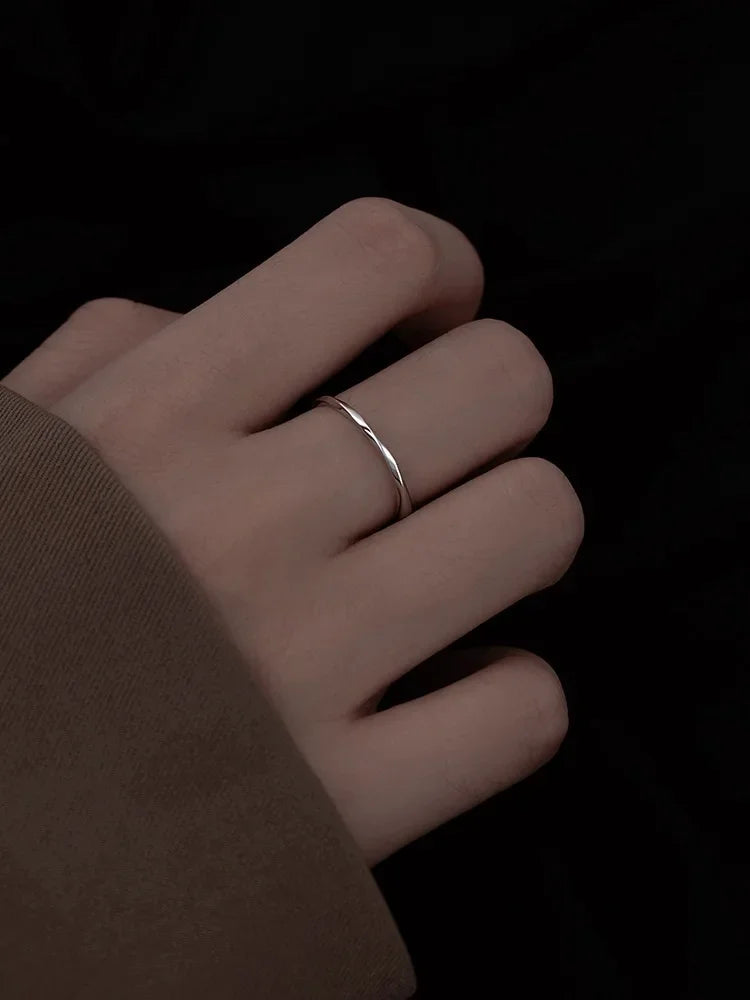 925 Sterling Silver bending Ring