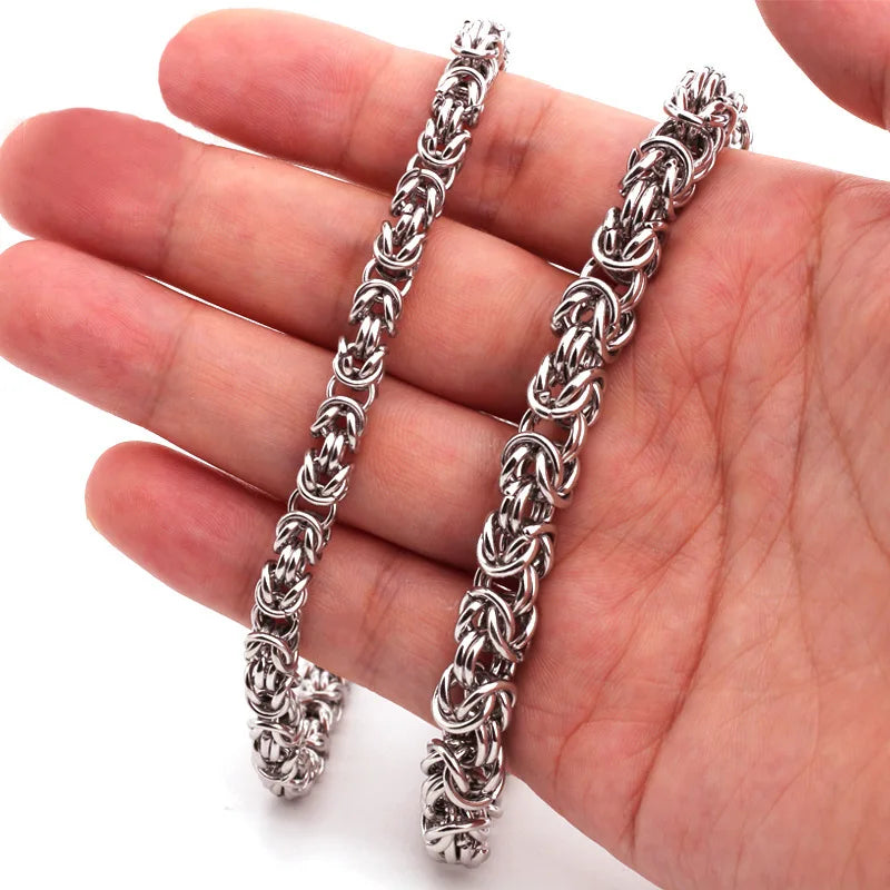 Stainless Steel Byzantine Bracelet