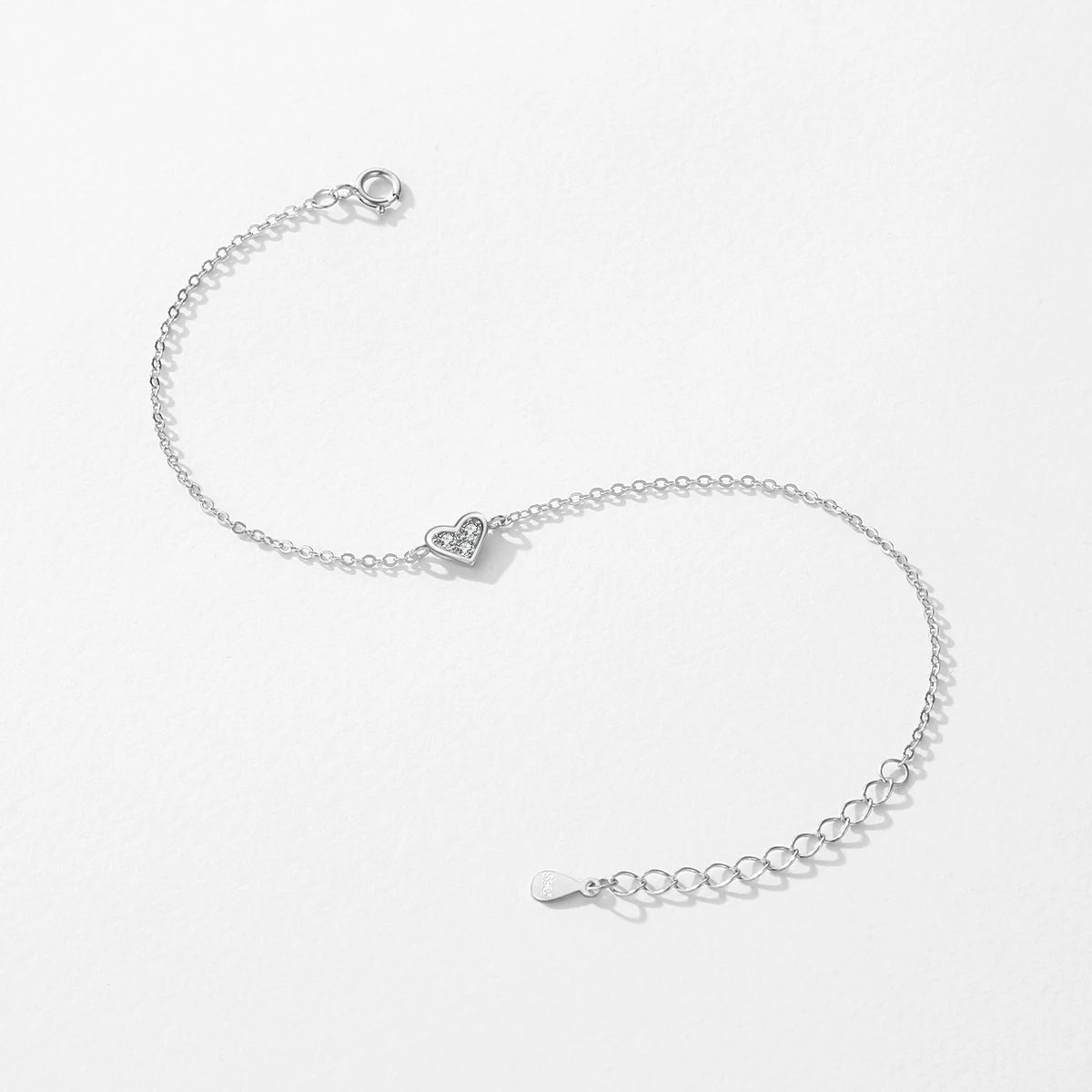 925 sterling silver Heart CZ Bracelet