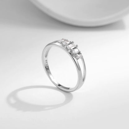 Double Layer CZ 925 Sterling Silver