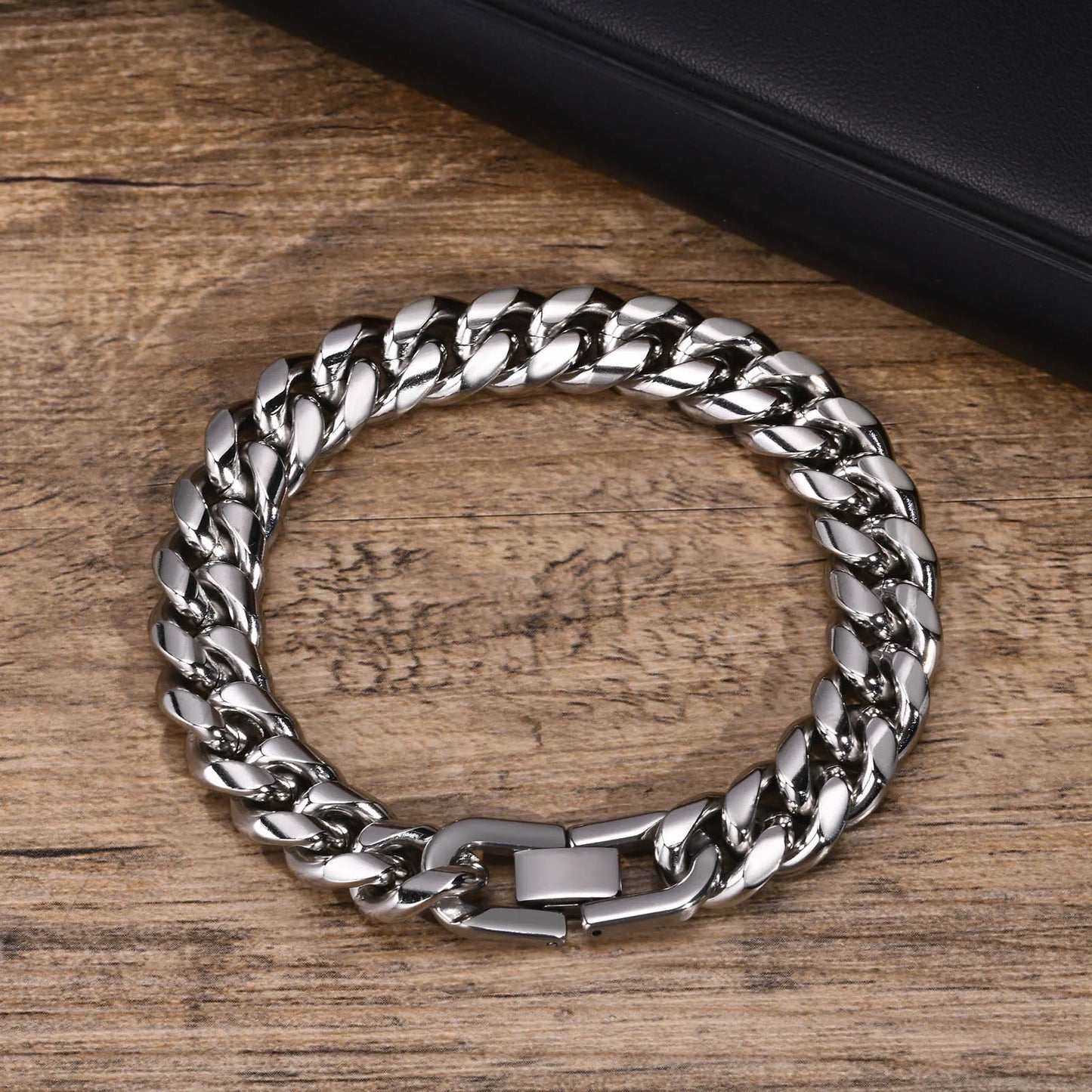 6-12MM Stainless Steel Cuban Link Chain Bracelet