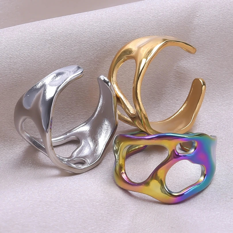 Stainless Steel Chunky Open Rings (Many Various Styles)