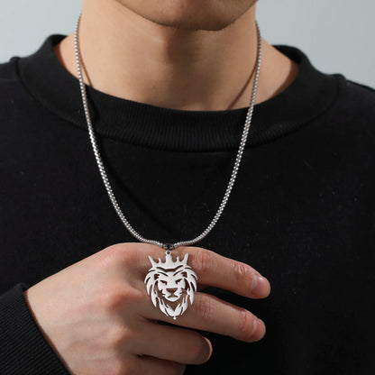 Stainless Lion & Wolf Head Pendent Necklaces (29 Designs!)