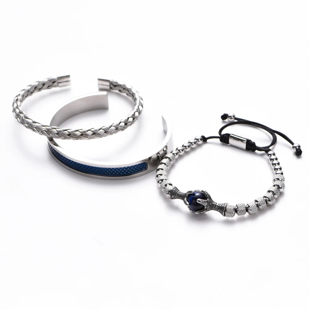 Stainless Steel Luxury Bracelet Set