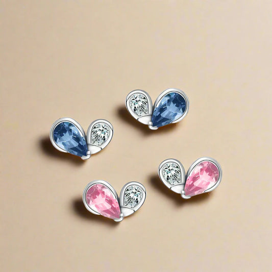 925 Sterling Silver Heart Stud Earrings