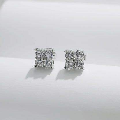 D Color Moissanite 925 Sterling Silver Stud Earrings