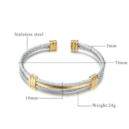 Stainless Open Cuff Bangle