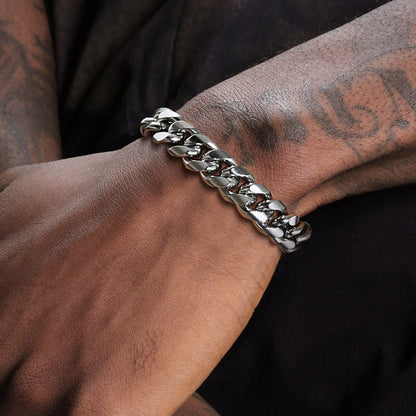 6-12MM Stainless Steel Cuban Link Chain Bracelet