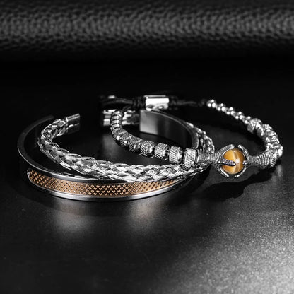 Stainless Steel Luxury Bracelet Set