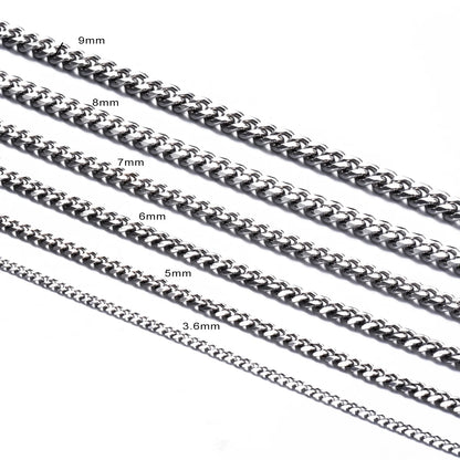 3.6mm-9mm Stainless Steel Curb Chain