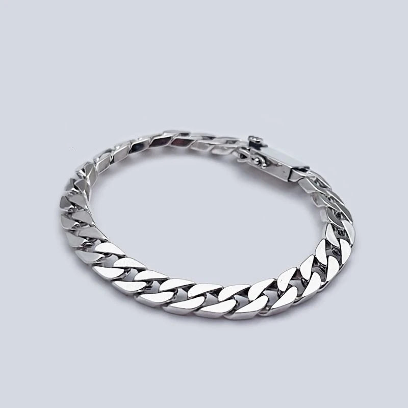 925 Sterling Silver Bracelet/Chains W7-10mm, L16-70cm