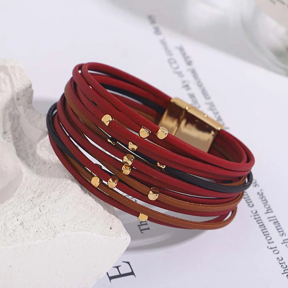 Multilayer Leather Bracelet (12 Color Choice)