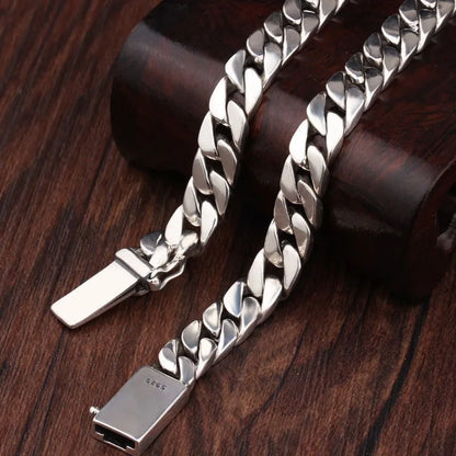 925 Sterling Silver Bracelet/Chains W7-10mm, L16-70cm