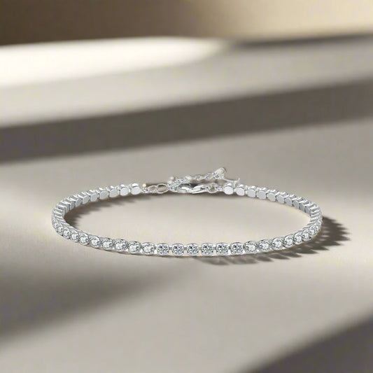 925 Sterling Silver CZ Tennis Bracelet