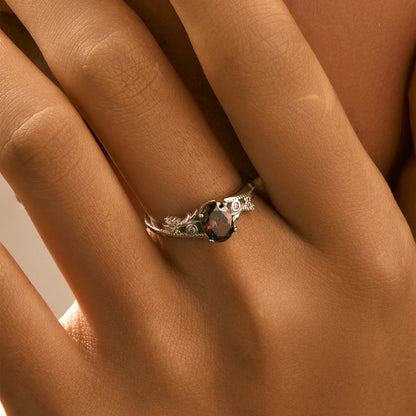 925 Sterling Silver Delicate CZ Leaf Ring