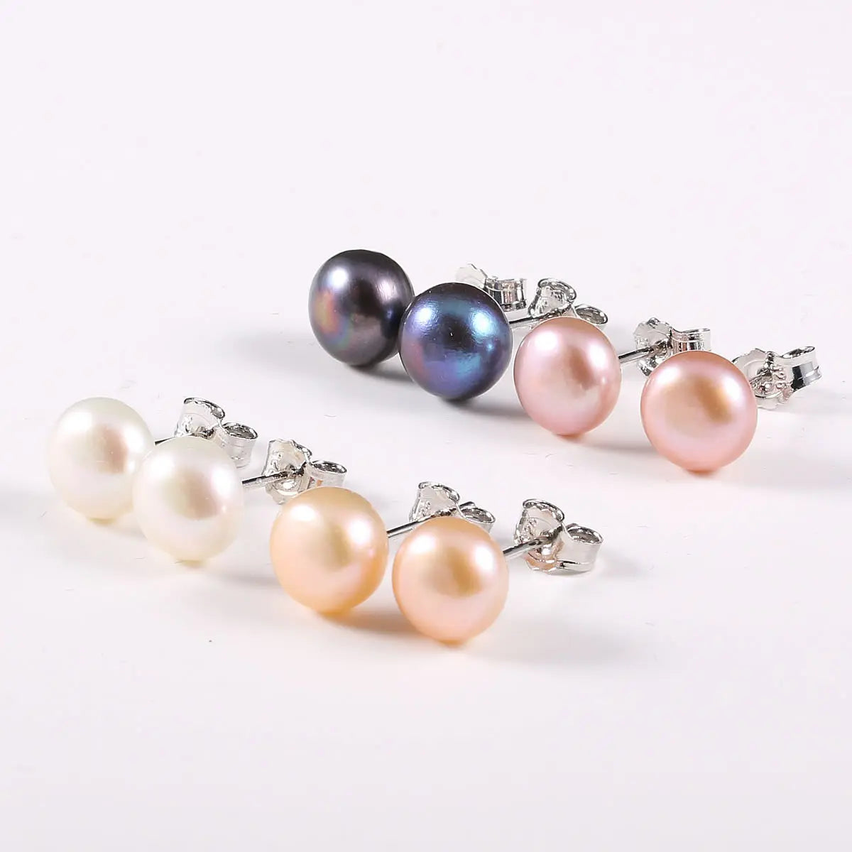 Genuine Natural Freshwater Pearl Stud Earrings