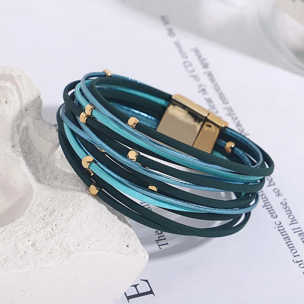 Multilayer Leather Bracelet (12 Color Choice)