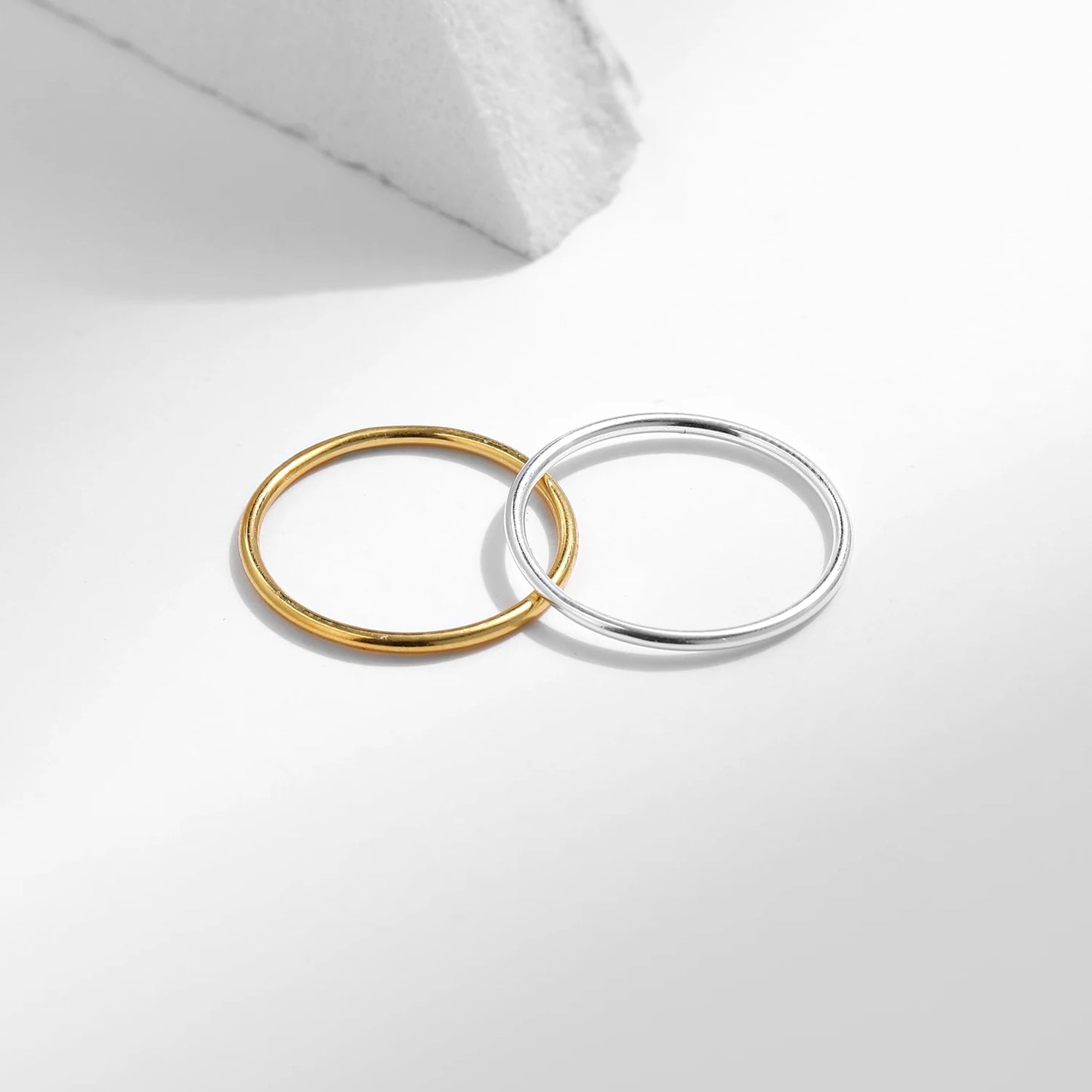 925 Sterling Silver Minimalist Thin Stackable Rings