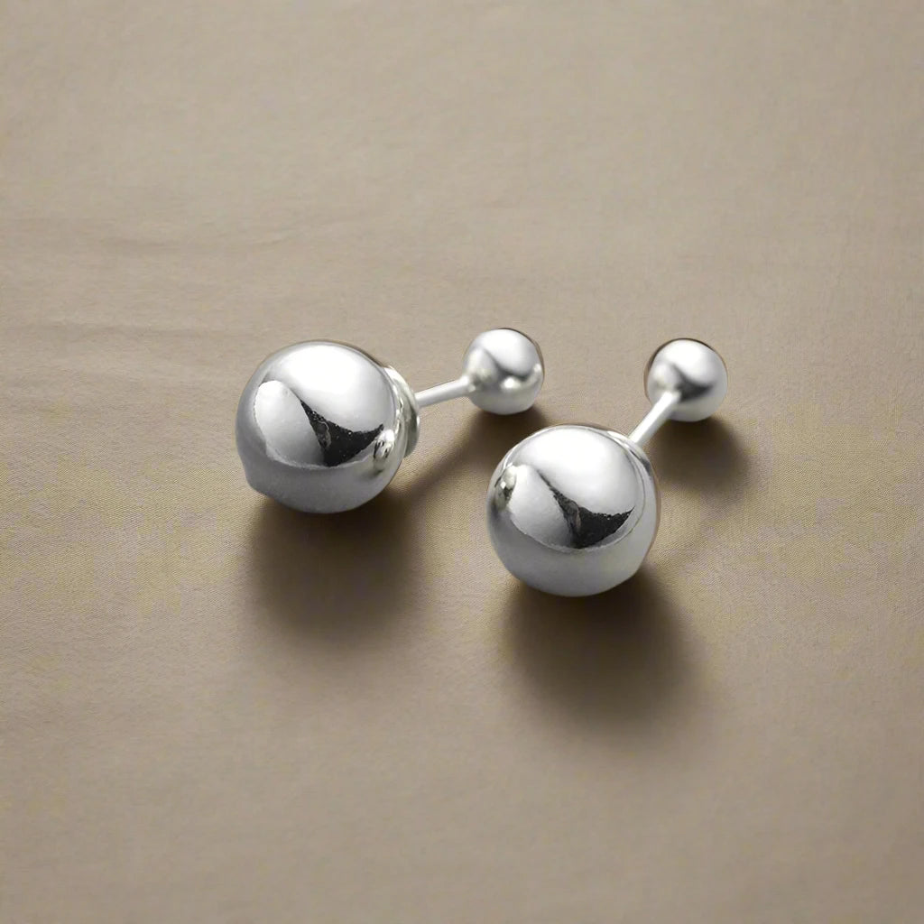 925 Sterling Silver Ball Screw Stud Earrings