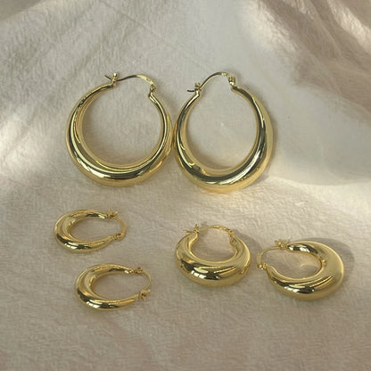 Big Circle Hoop Earrings