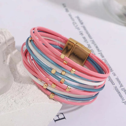 Multilayer Leather Bracelet (12 Color Choice)