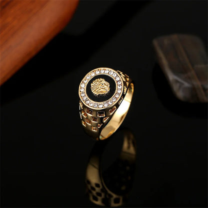 Gold Or Silver Medusa Ring Inlaid with CZ