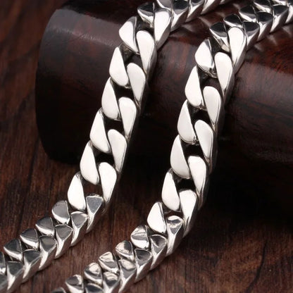 925 Sterling Silver Bracelet/Chains W7-10mm, L16-70cm