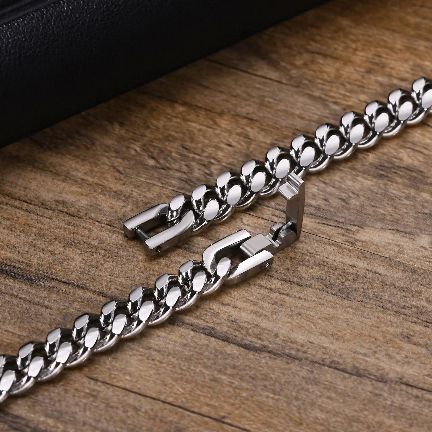 6-12MM Stainless Steel Cuban Link Chain Bracelet