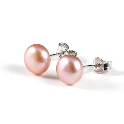 Genuine Natural Freshwater Pearl Stud Earrings