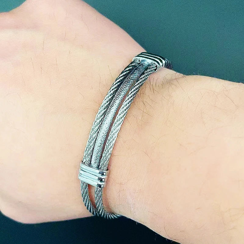 Stainless Open Cuff Bangle