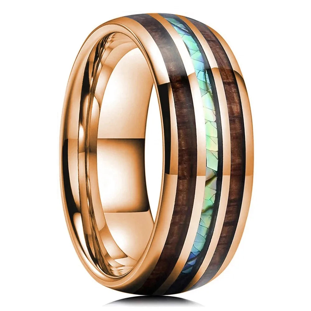 8mm Stainless Inlaid Bands (14 Styles)